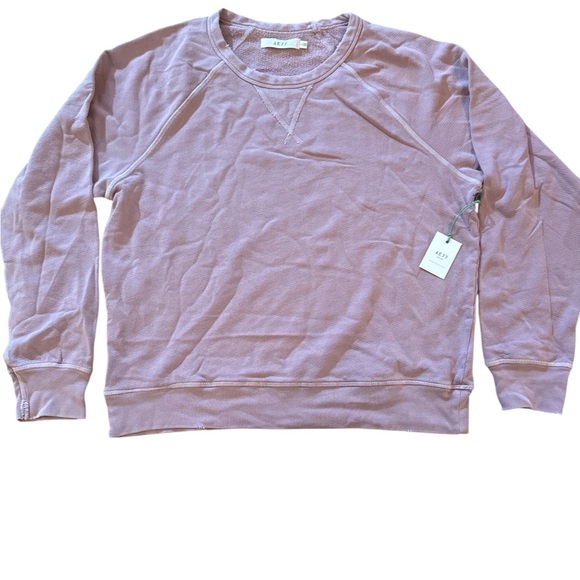 AE77 Women’s Crewneck Sweatshirt Purple Fleece Pullover Size L NWT - Picture 2 of 6
